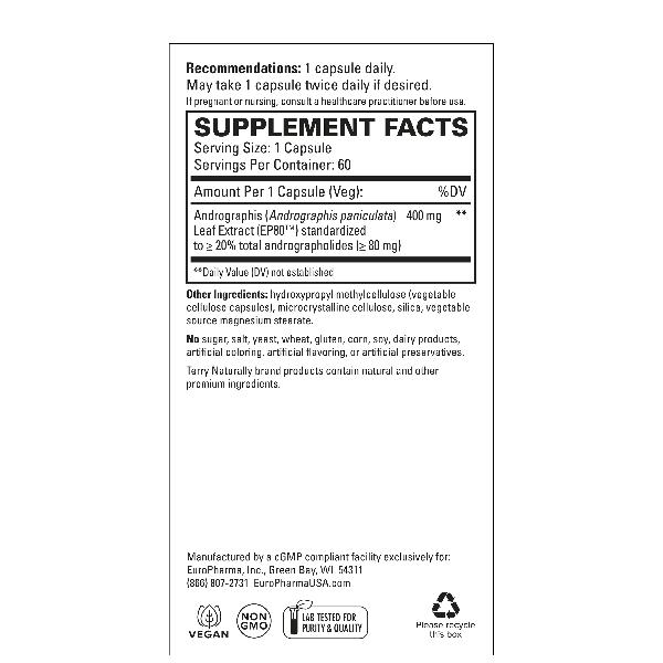 Andrographis EP80 Extra Strength 60 Capsules - Image 2